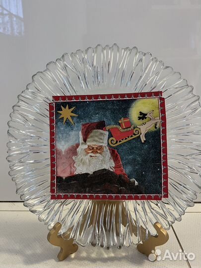 Новогодняя 3d тарелка