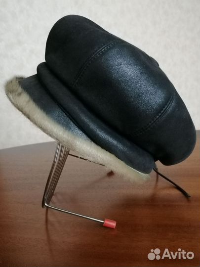 Кепка женская натуральная кожа