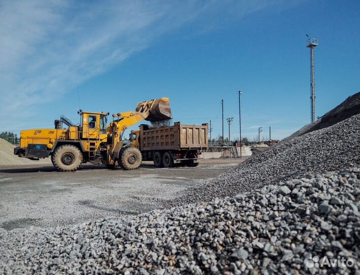 Щебень, песок, грунт, мучка