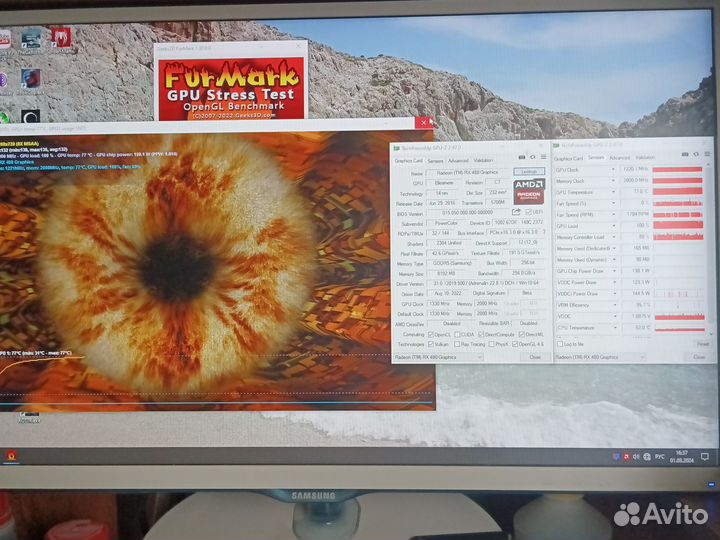 Видеокарта rx480 8gb