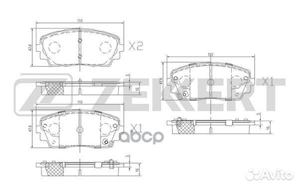 Колодки торм. диск. передн. Kia Picanto II 11