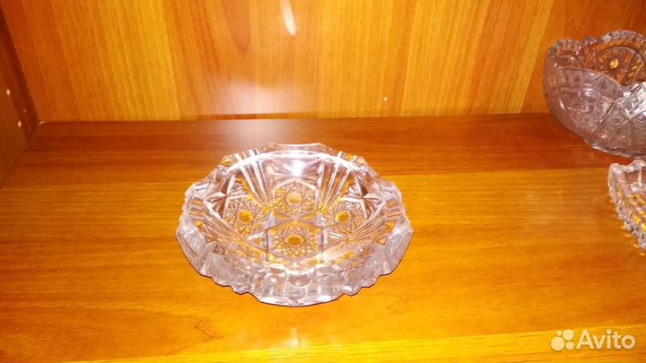 Хрусталь лодочка, вазочка, пепельница