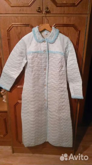 Новый винтажный стеганый халат гдр