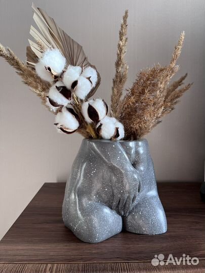 Кашпо для сухоцветов, ваза для сухоцветов