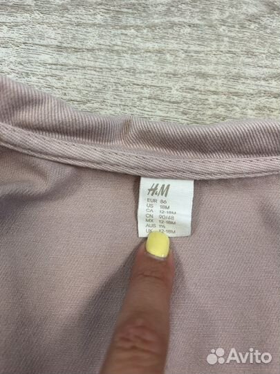 Рубашка hm для девочки 86