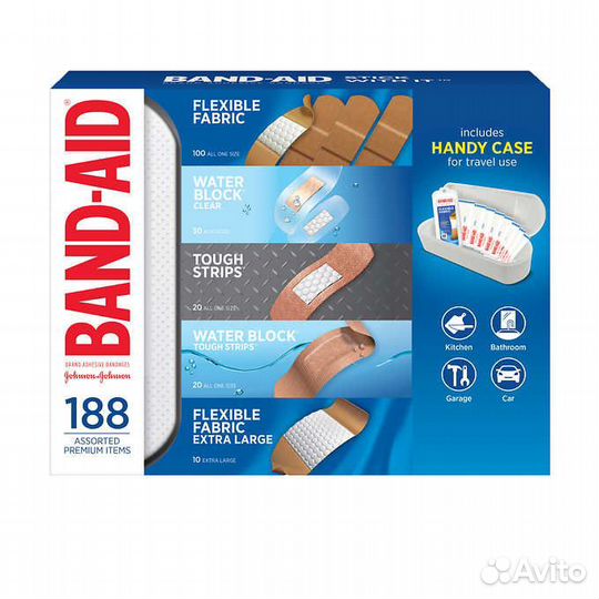 Набор фиксирующих пластырей Band-Aid, 188 пласт