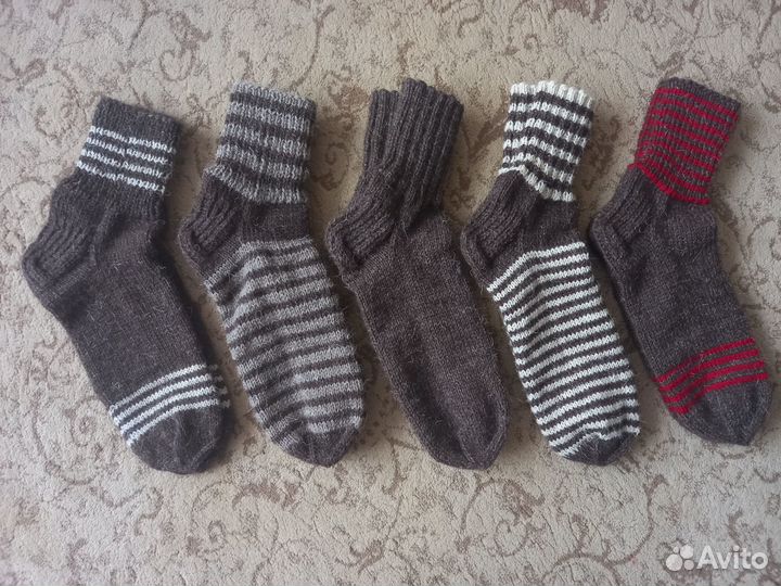 Носки шерстяные вязаные мужские