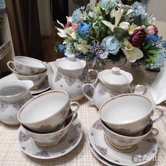 Чайный сервиз фарфор СССР Кремгэс