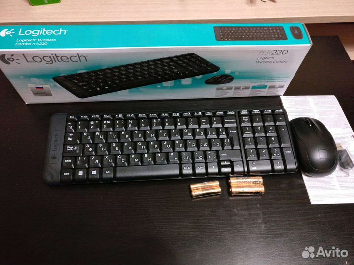 Беспроводная клавиатура и мышь logitech