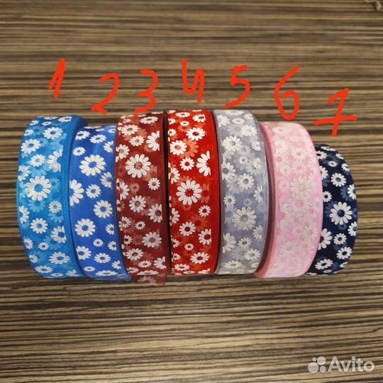 Органза 2,5см(6р за метр) с рисунком для рукоделия