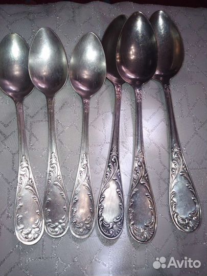 Столовые приборы ложки вилки ножи мельхиор СССР
