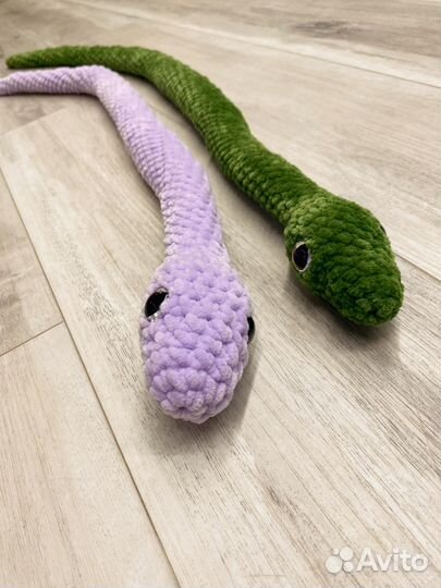 Вязанные игрушки змейки