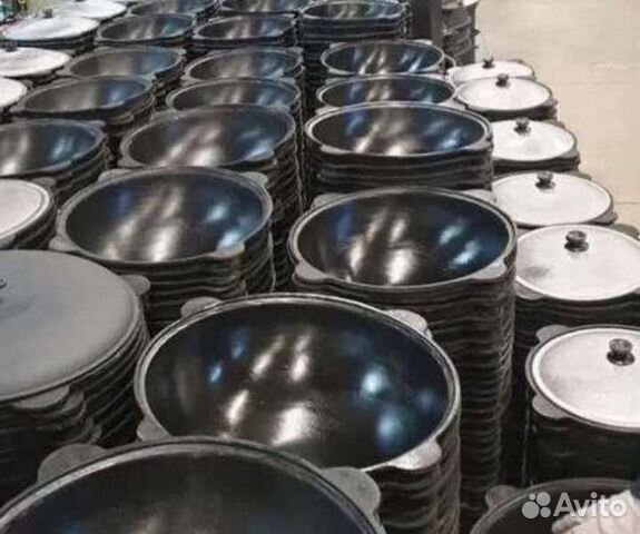 Казан чугунный с печкой узбекский