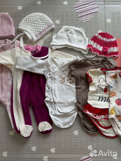 Детские вещи пакетом на девочку 1-2 месяца