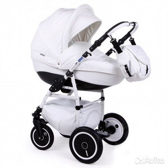 Коляска Adamex 3 в 1 авто кресло крепется к базе к