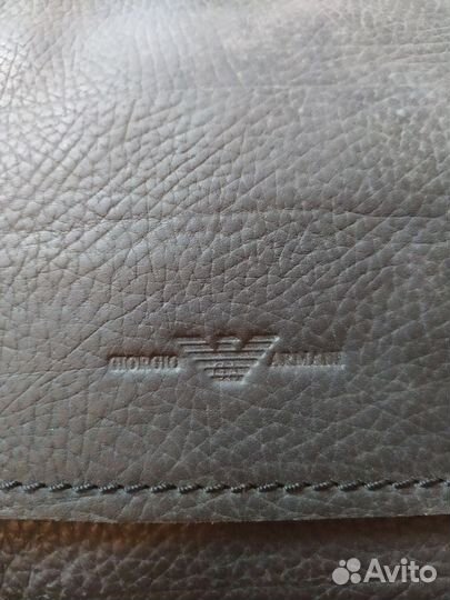 Мужская кожаная сумка Giorgio Armani