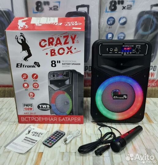 Портативная колонка Eltronic караоке FM радио