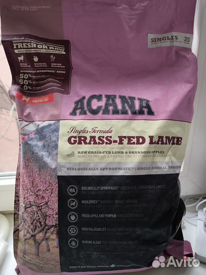 Сухой корм для собак Acana Grass-Fed Lamb 6 кг