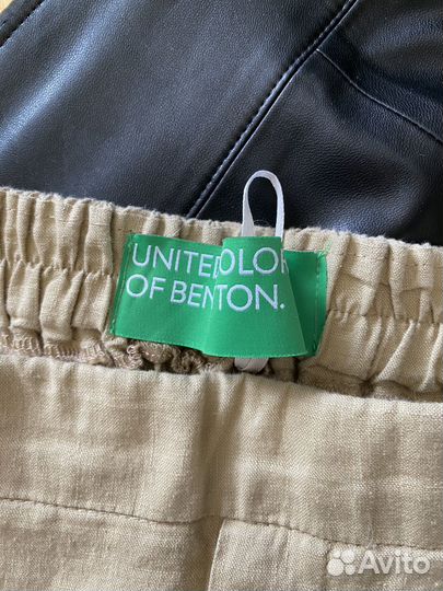 Брюки палаццо лен Benetton