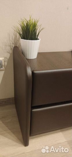 Тумба прикроватная венге экокожа