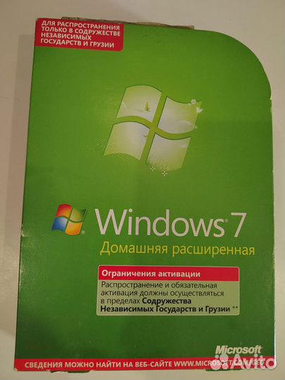 DVD Windows 7 лицензия Домашняя Расширенная