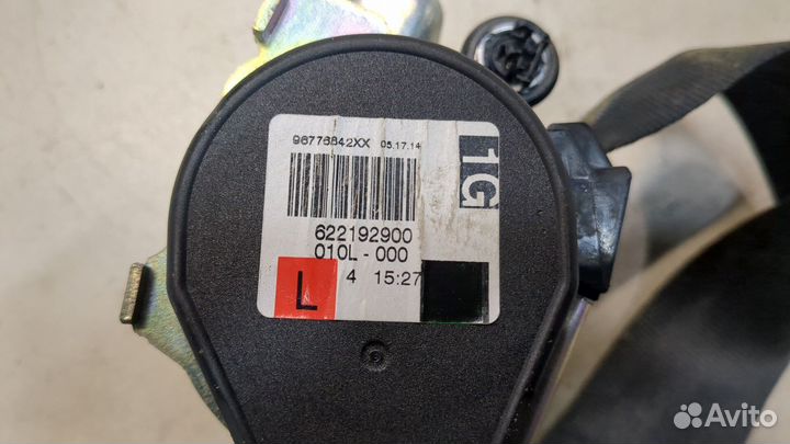 Ремень безопасности левый передний Peugeot 308