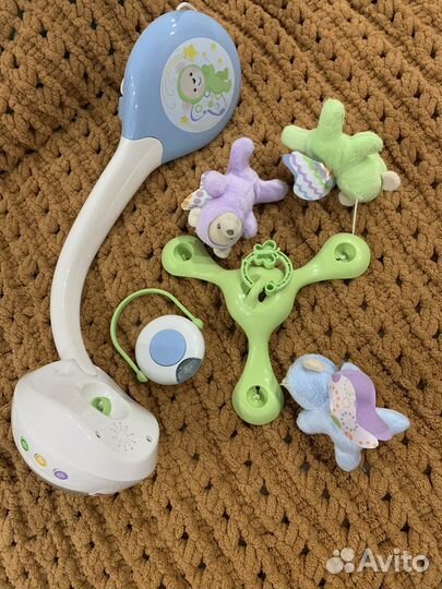 Мобиль на кроватку + ночник в подарок