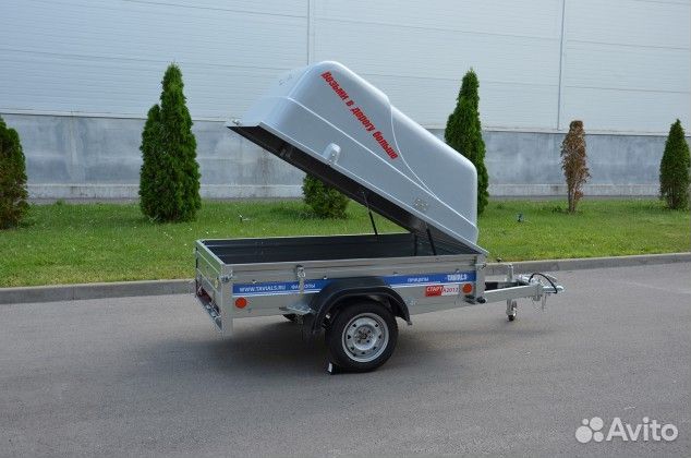 Прицеп легковой с пластиковой крышкой 2,0*1,25