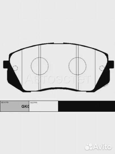 Тормозные колодки дисковые GK0547