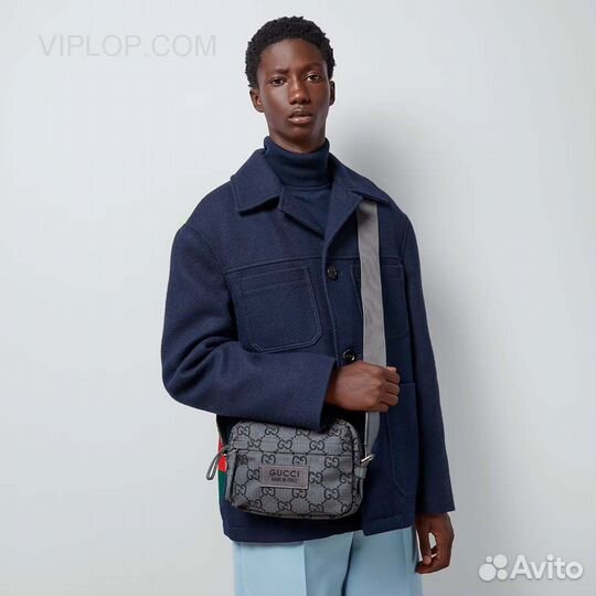 Сумка через плечо Gucci Medium GG Ripstop. Серая