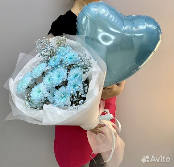 Цветы и шары комбо набор