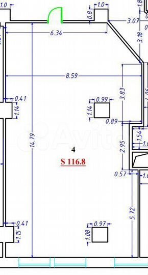 Сдам офисное помещение, 116.8 м²