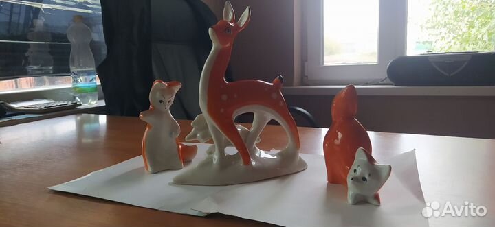 Статуэтки и декоративная посуда из фарфора СССР