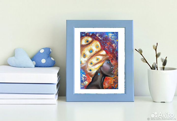 Картина маслом Африканка