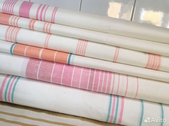 Лен, простыни,ткань, СССР, винтаж