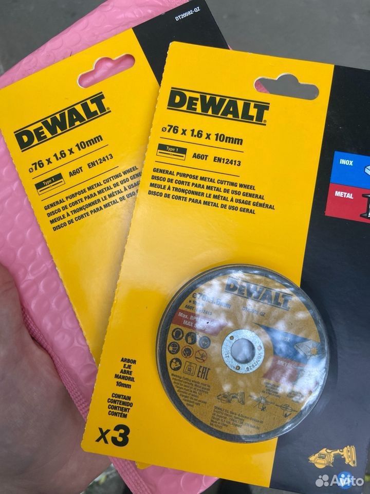 Отрезной диск 3шт dewalt DCS438 по металлу 76x10мм