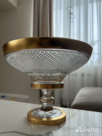 Фруктовница на ножке Хрусталь