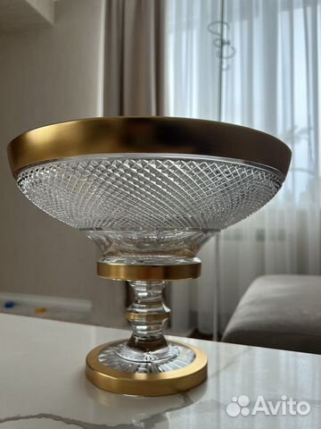 Фруктовница на ножке Хрусталь