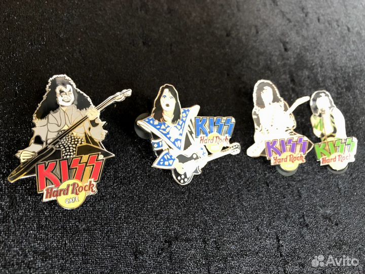 Сет из 4 значков Hard Rock Cafe Kiss Jam, 2005