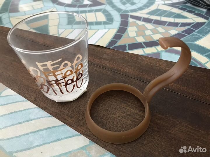 6 бокалов Кофе из стекла с подставкой