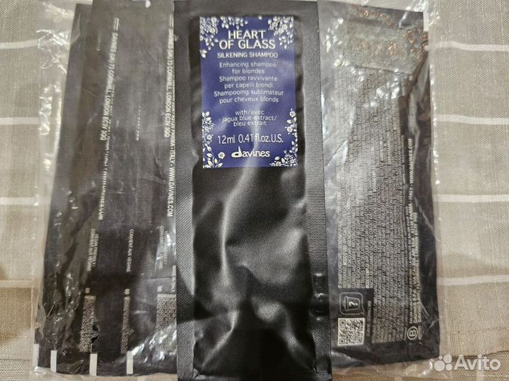 Пробники шампуня для блондинок Davines 12 шт*12 мл