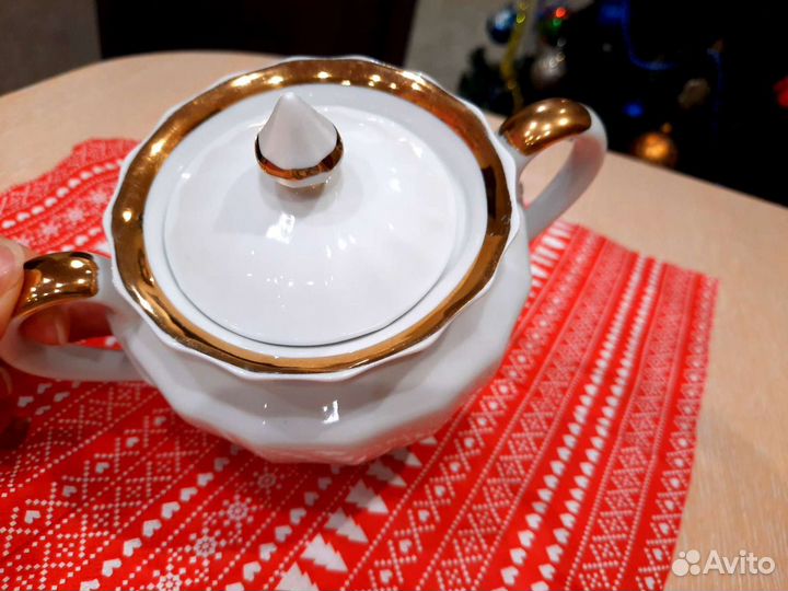 Сахарница винтажная,фарфор, Вербилки