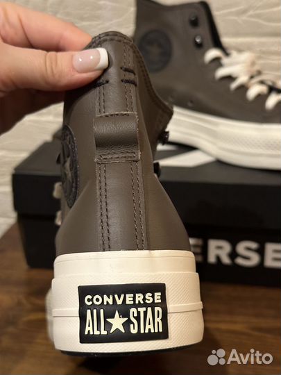 Кеды converse кожаные утепленные новые