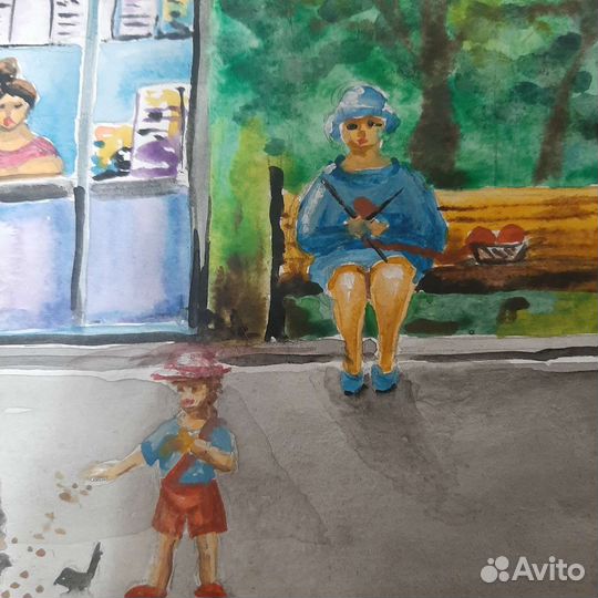 Картина акварель А4