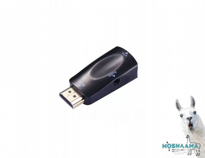 Адаптер hdmi-VGA c AUX (компактный)