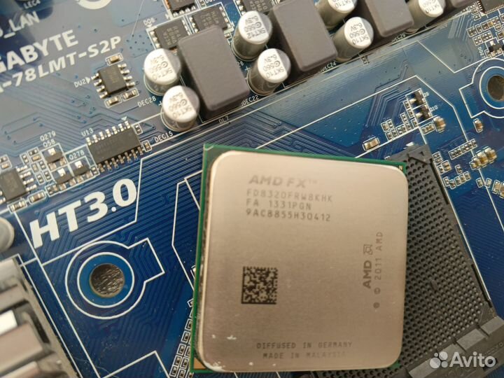 AMD FX 8320E + 8 GB RAM + gigabyte мат. плата
