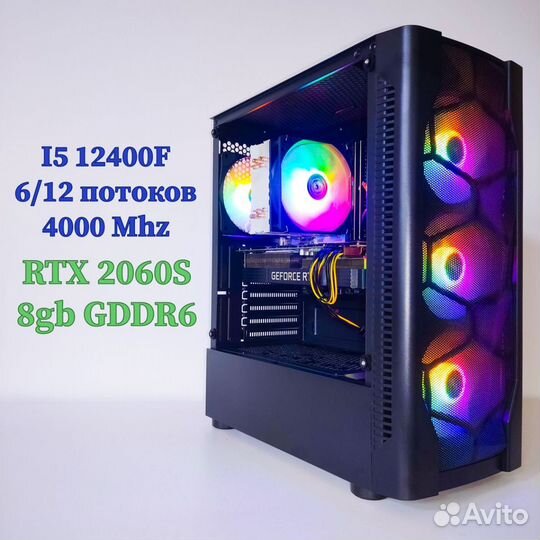 Игровой пк I5 12400F RTX 2060 Super 512 M2 16 RAM