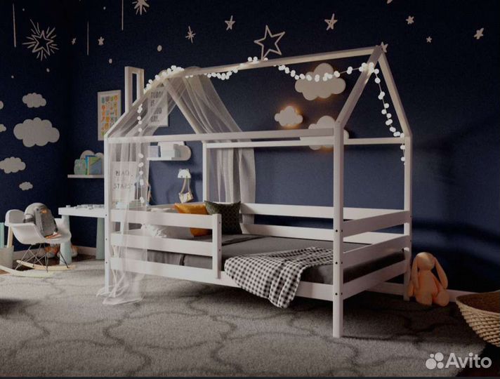 Детская кровать от 3 лет с бортиками