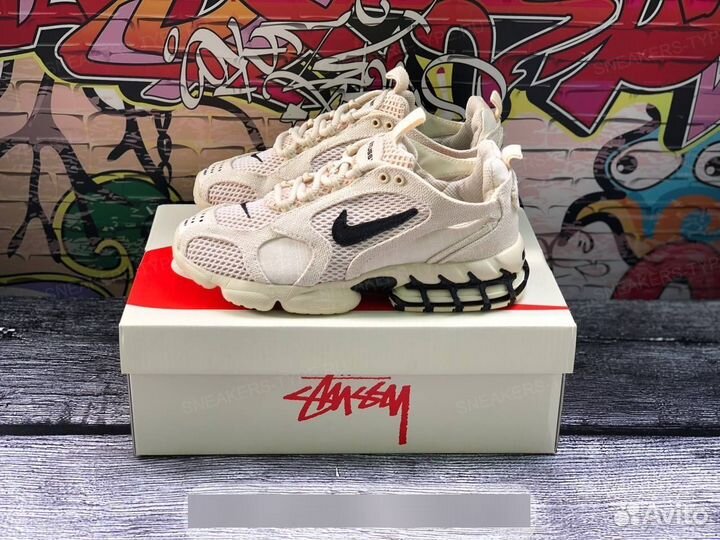 Nike Air Zoom Spiridon Cage 2 Stussy Fossil
