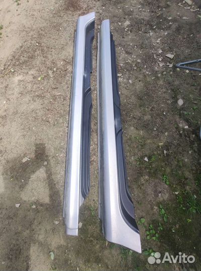 Пороги защитные пластиковые для Лада Калина